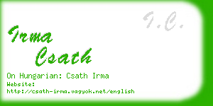 irma csath business card